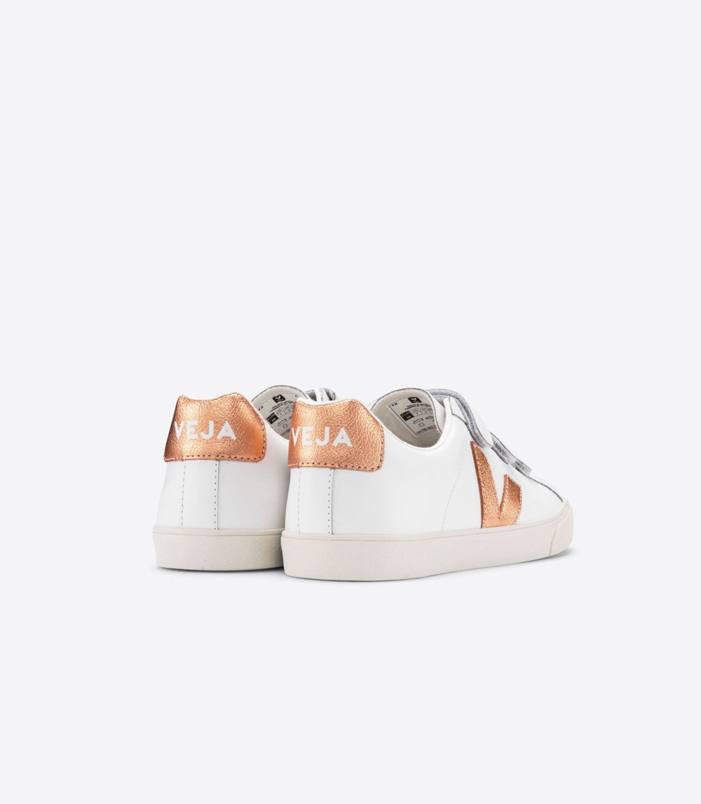 Veja Sneakers Dam - 3-Lock Läder - Vita - 502631-DUR